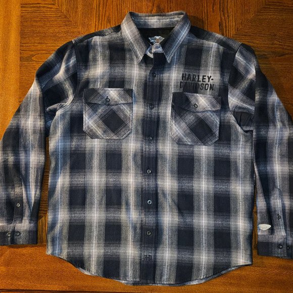 HarleyDavidson Shirts Harley Davidson Flannel Shirt Mens Xl Poshmark